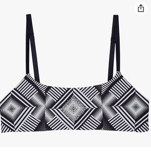 NWOT Pilyq Geometric Diamond Embroidered Lila Bikini Top size D